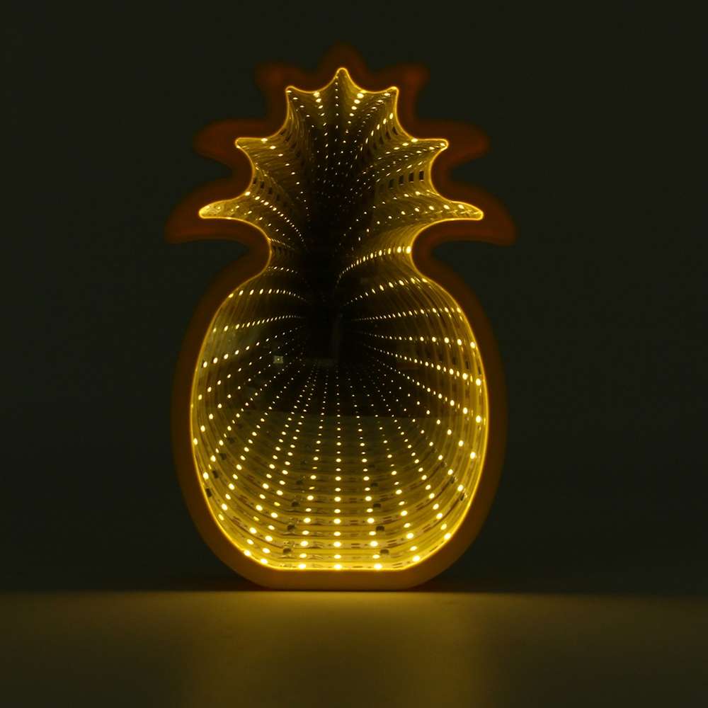Mirror Tunnel Pineapple Night Light