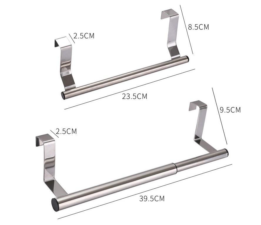 Stainless Steel Over-Cabinet Door Towel Rack