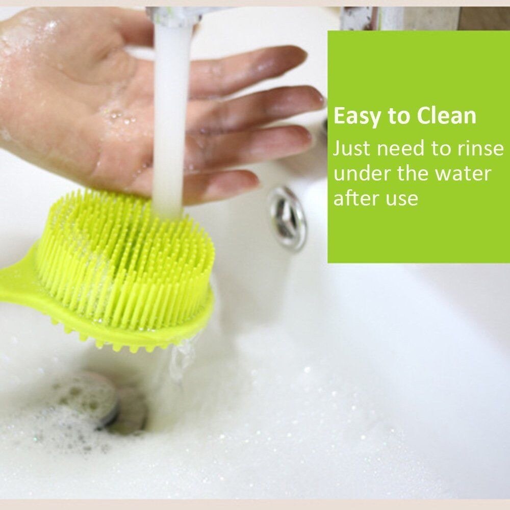 Silicone back scrubber - long handle
