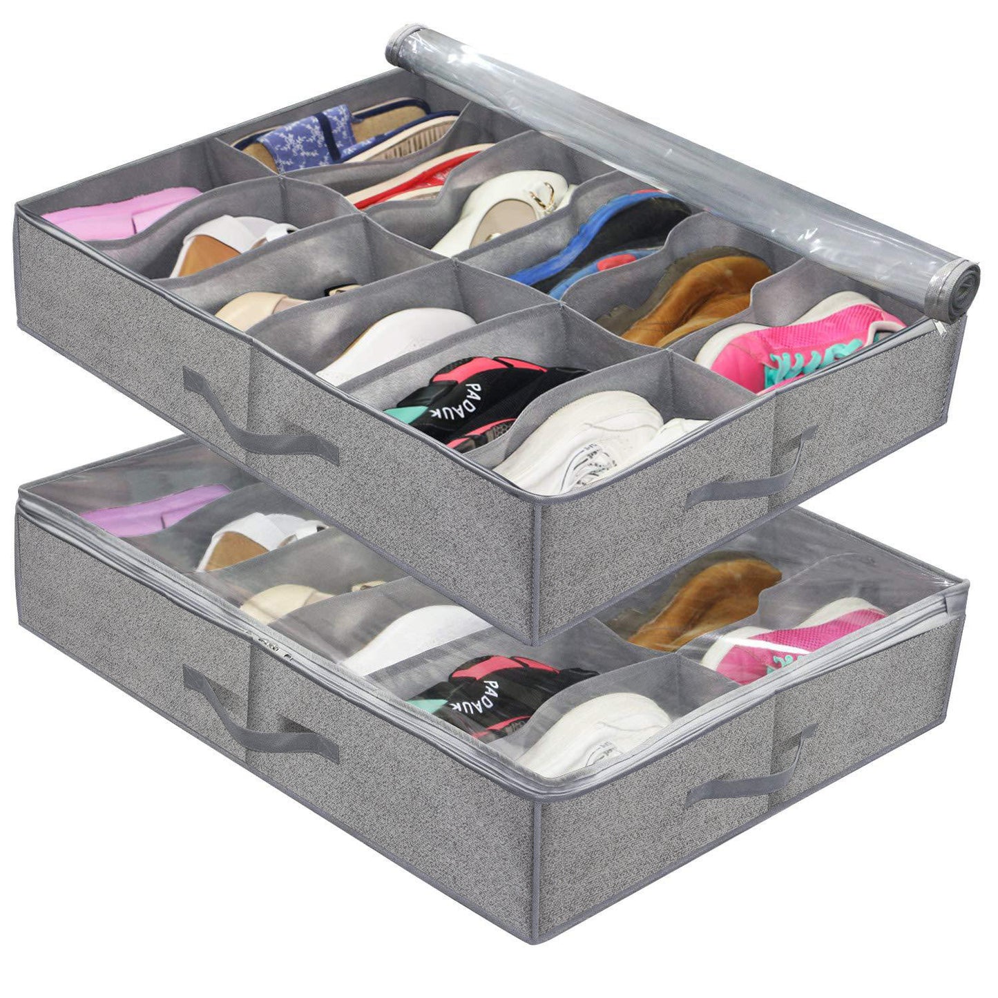 Shoe Organiser for Under-Bed Storage (tough non-woven fabric)