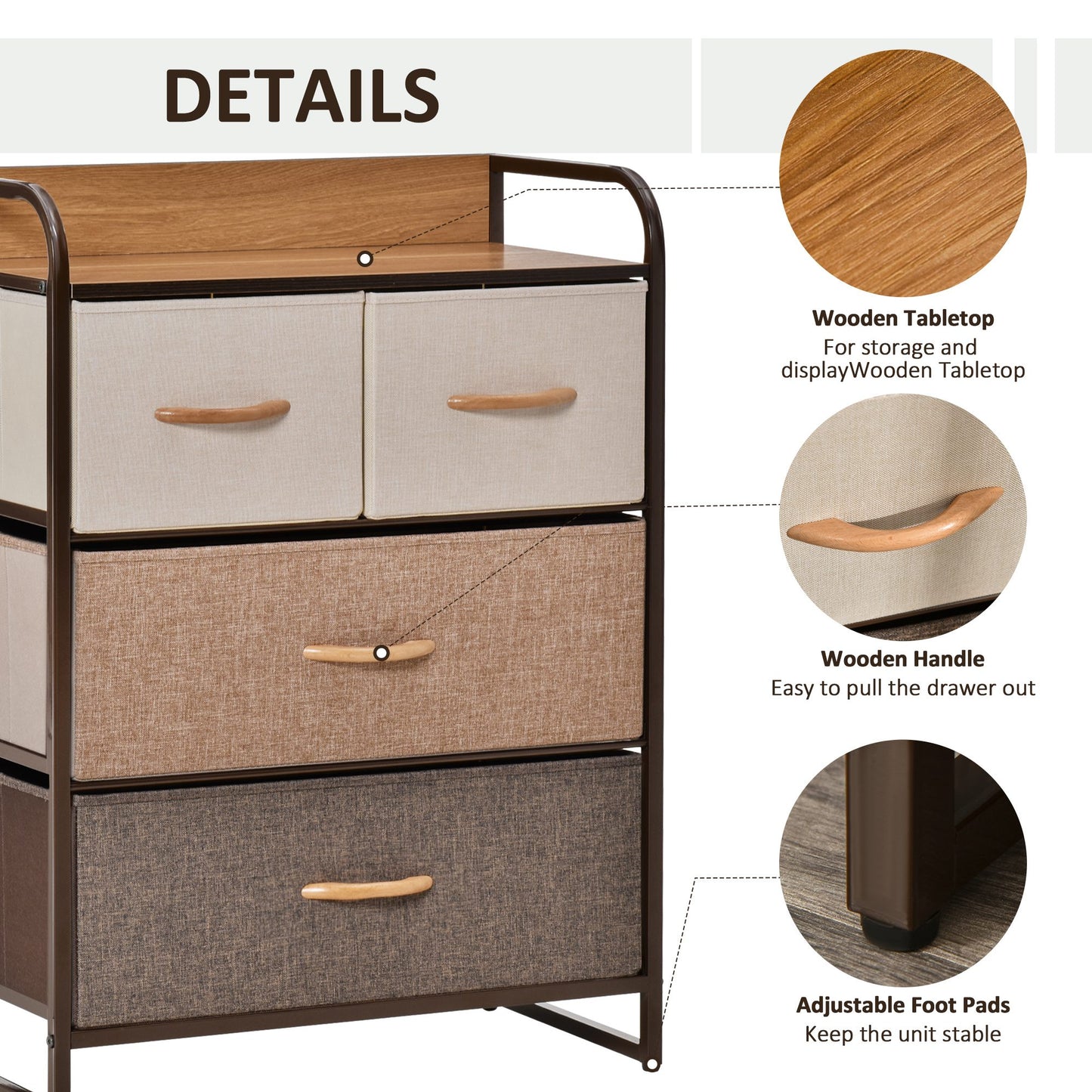Lightweight 4-Drawer Dresser