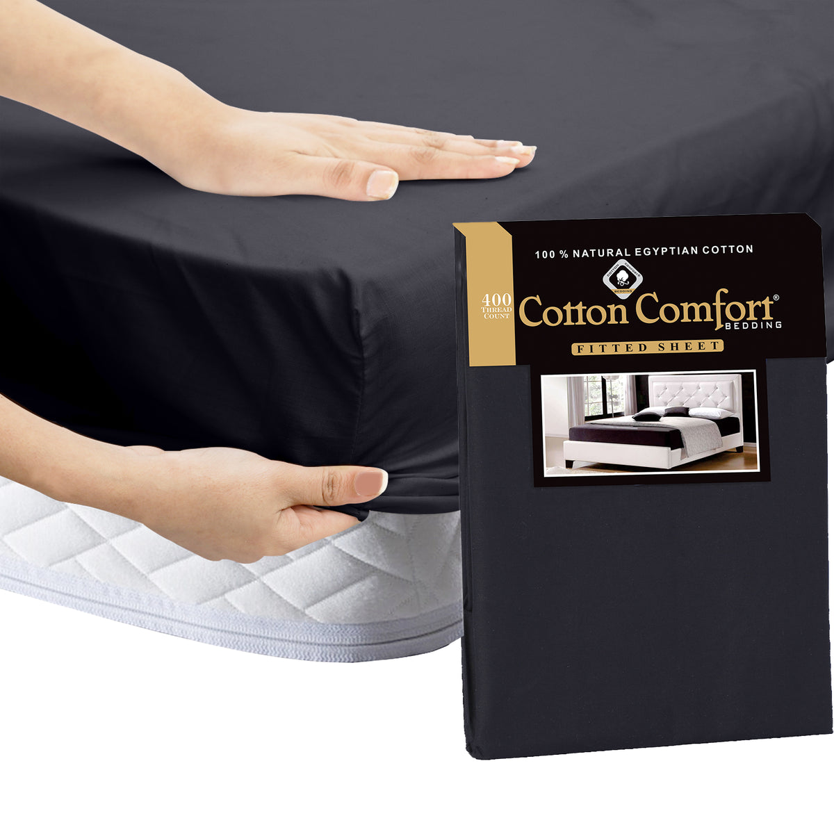 100% Egyptian Cotton 35Cm Extra Deep Fitted Sheet 400 TC 25Cm Bed Sheets UK Size