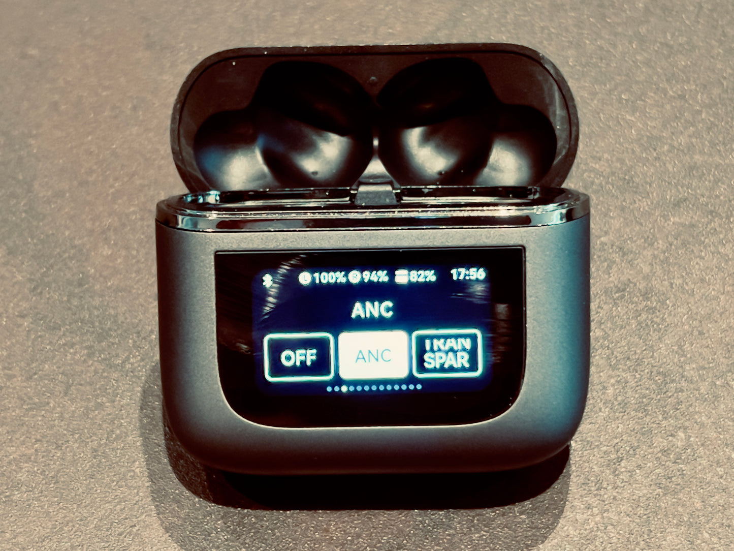 Wireless Noise Cancelling Earbuds with Smart Features Display Charging Case