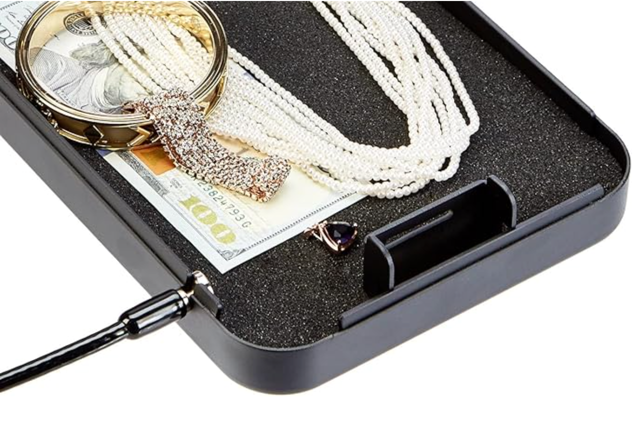 Portable Metal Lock Box & Security Cable