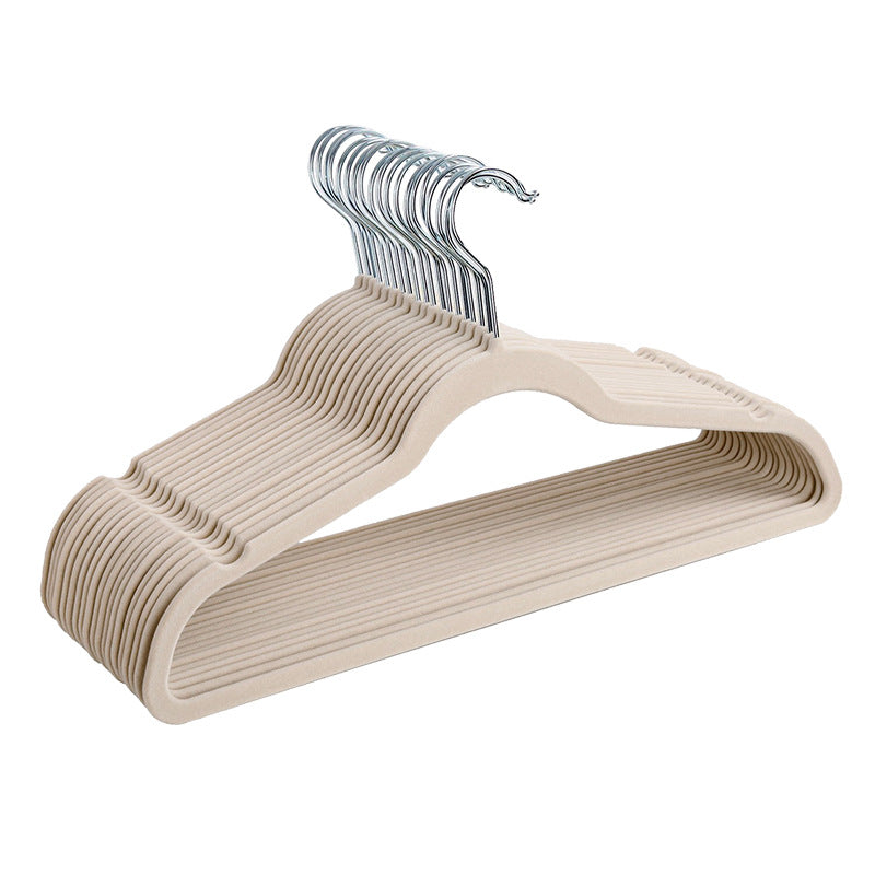 Non-slip Non-marking Flocking Clothes Hanger (10 pack)