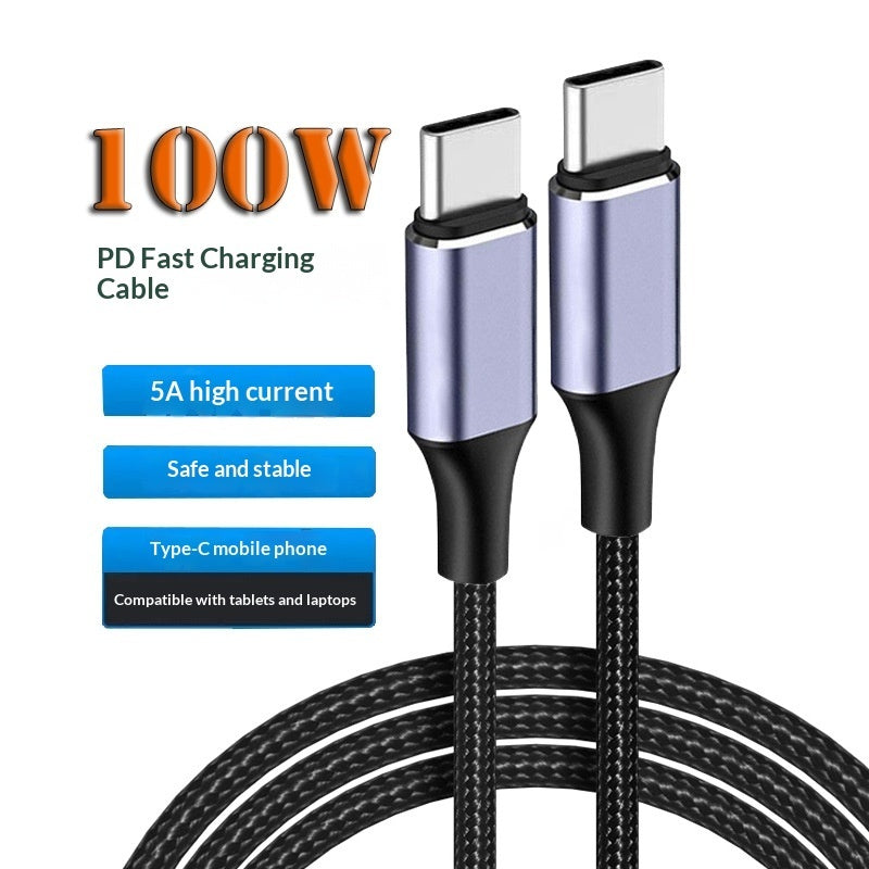 Dual-Port Fast-Charging USB-C to USB-C Cable