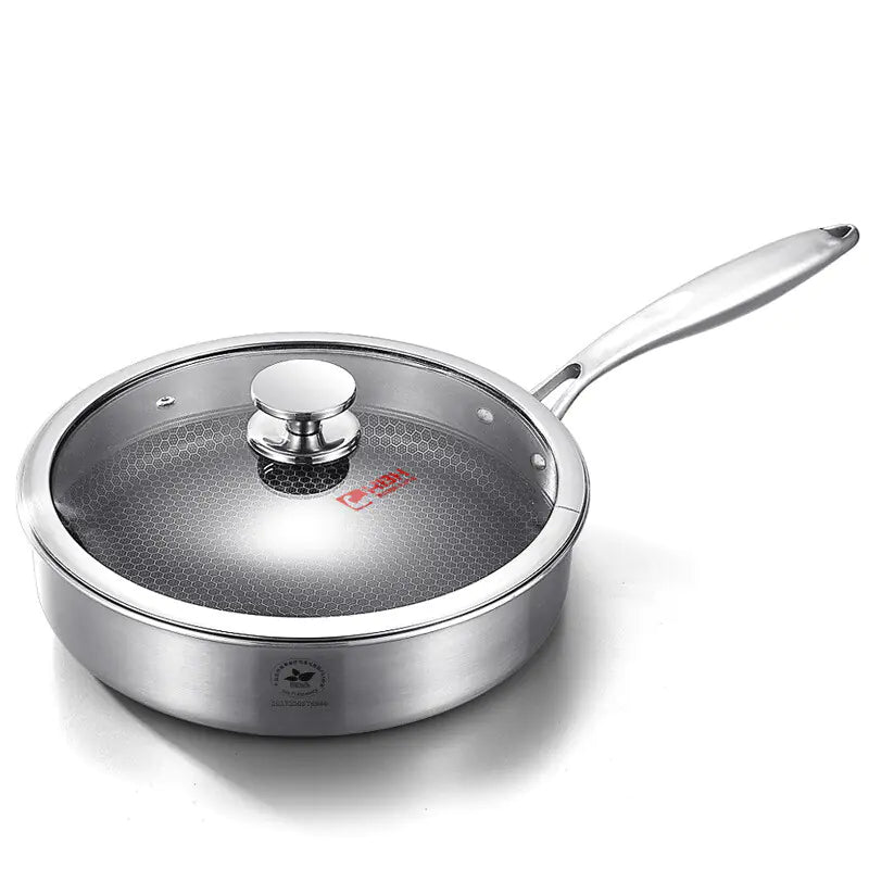 Smokeless 304L Stainless Steel Non-Stick Frying Pan