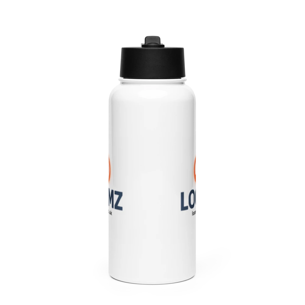 Loomz Stainless Steel Water Bottle with a Straw Lid
