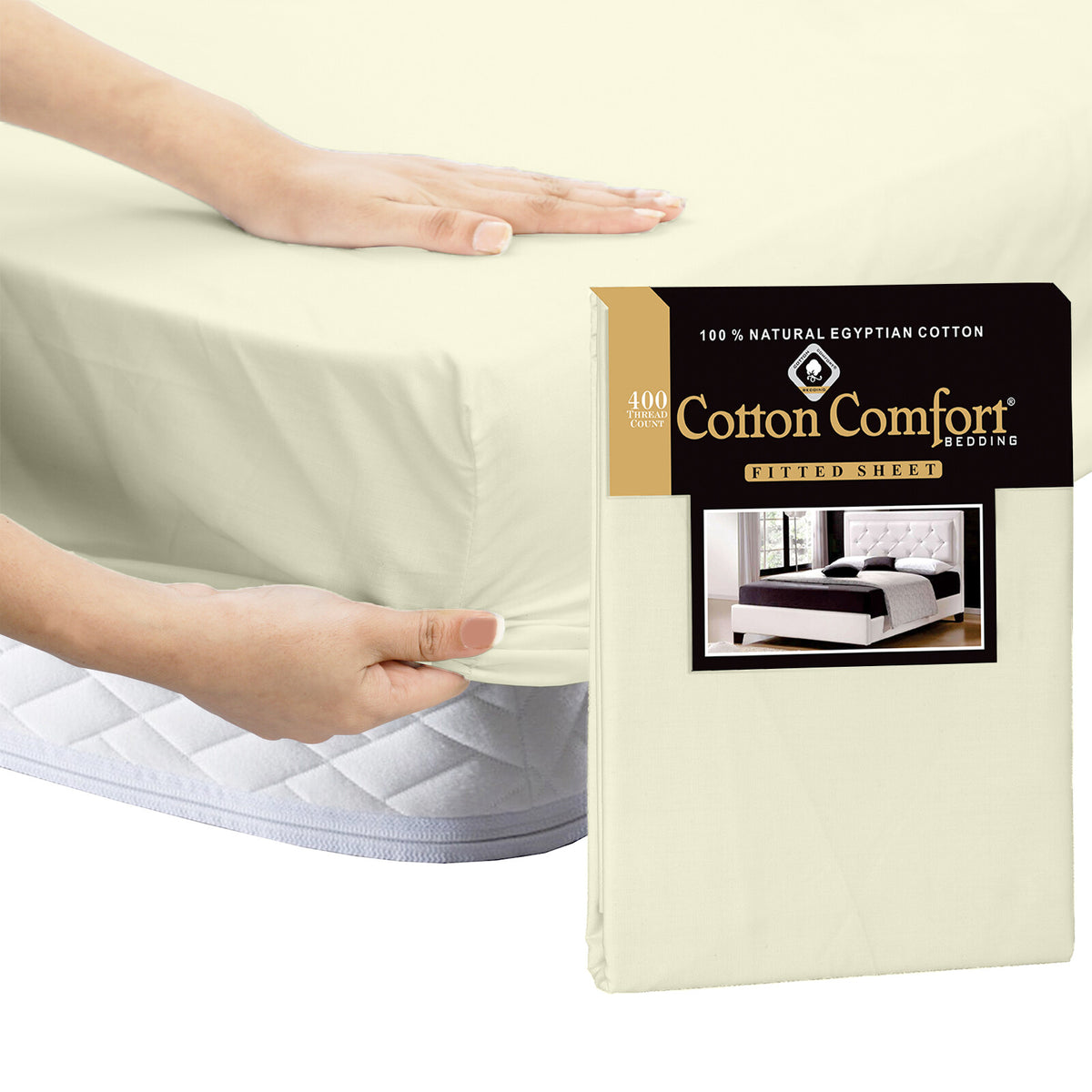 100% Egyptian Cotton 35Cm Extra Deep Fitted Sheet 400 TC 25Cm Bed Sheets UK Size