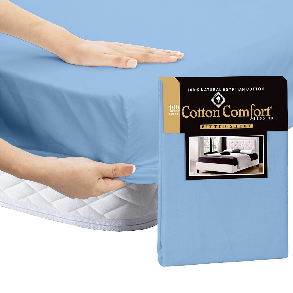 100% Egyptian Cotton 35Cm Extra Deep Fitted Sheet 400 TC 25Cm Bed Sheets UK Size