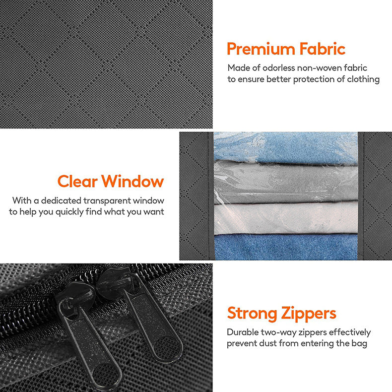 Large Capacity Clothing Storage Box (With Clear Window)