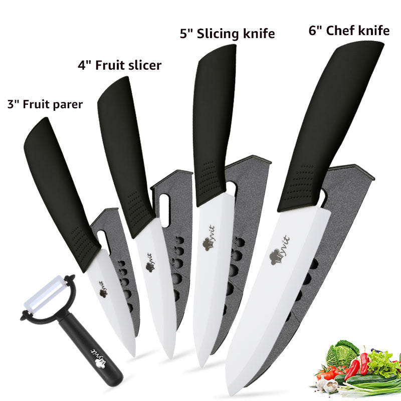 5-Piece Ceramic Knife Set (Zirconia Blades)