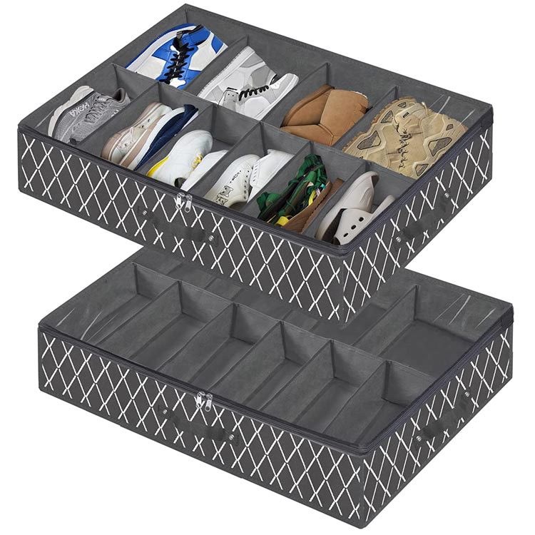 Shoe Organiser for Under-Bed Storage (tough non-woven fabric)