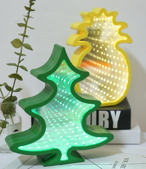 Mirror Tunnel Pineapple Night Light