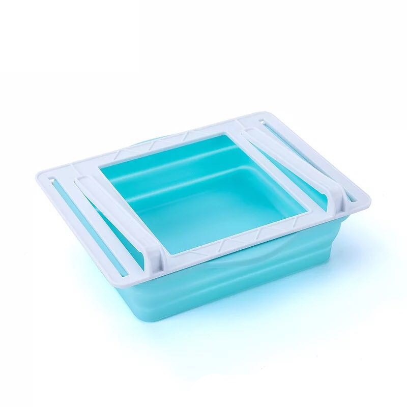 Fridge Organiser with Foldable Storage Boxes (Transparent)