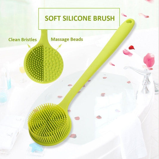 Silicone back scrubber - long handle