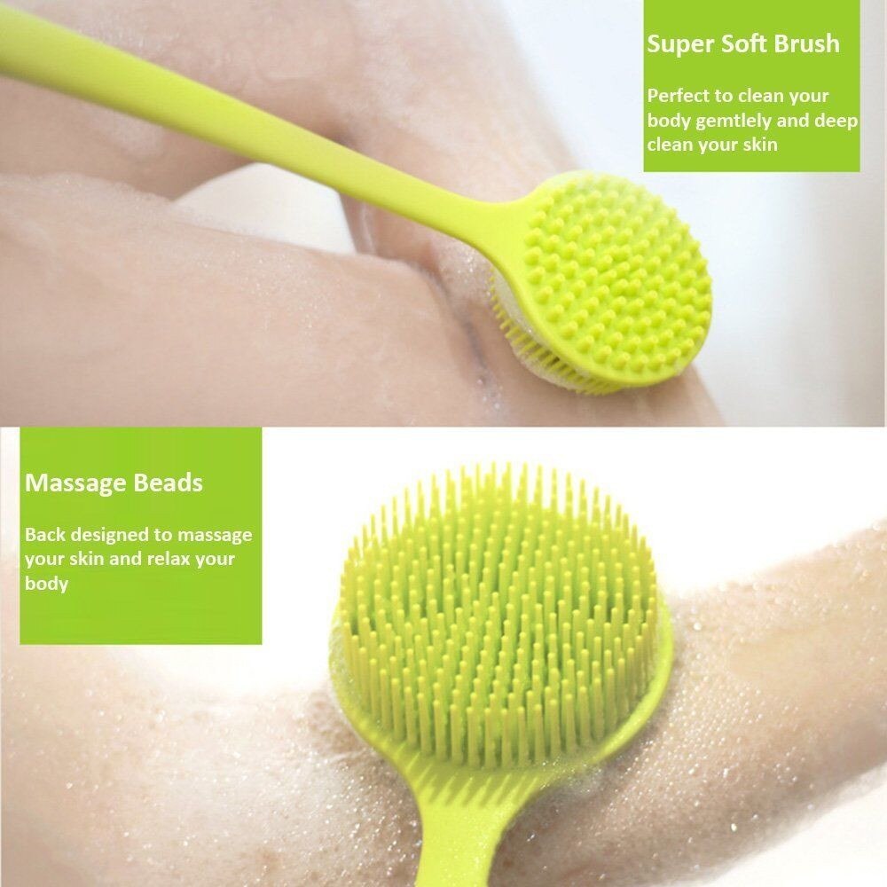 Silicone back scrubber - long handle