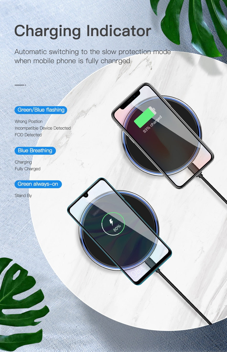 Ultra-Thin Wireless Phone Charger (10W)