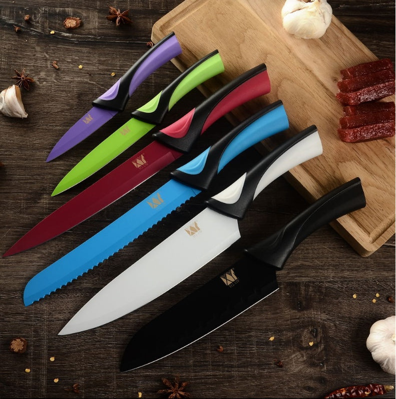 6-Piece Colourful Stainless Steel Knife Set