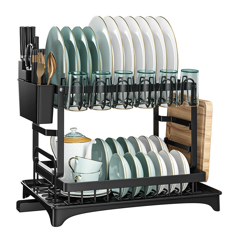 Multi-Function Dish & Cup Drying Rack – Foldable Kitchen Organiser