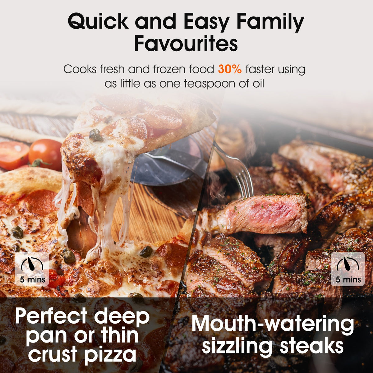 Air Fryer 6L Large Capacity Digital Touch Screen Mulitifunction Oil Free Frying