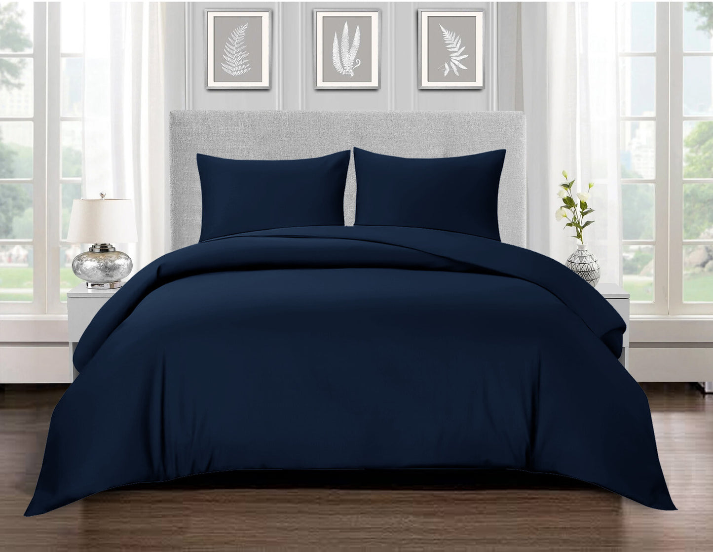 100% Egyptian Cotton Duvet Quilt Cover Bedding Set Double King Super King Size