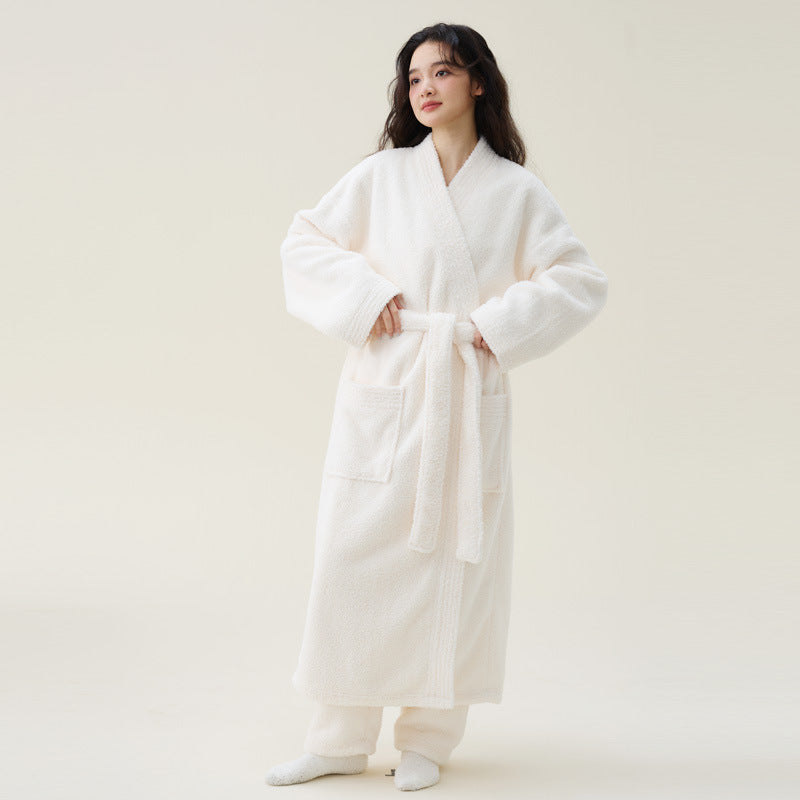 Coral Fleece Unisex Bathrobe