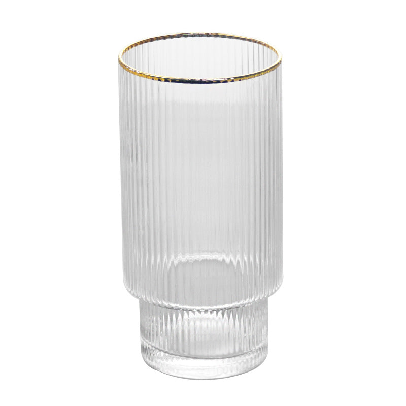 Ribbed Glass Drinking Tumbler