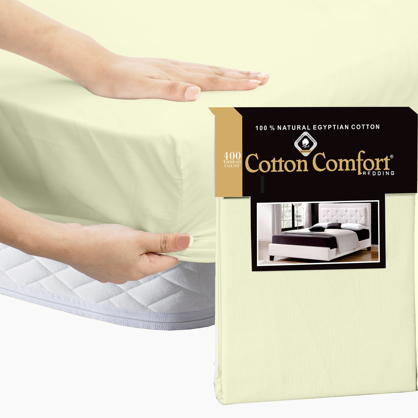 100% Egyptian Cotton 35Cm Extra Deep Fitted Sheet 400 TC 25Cm Bed Sheets UK Size