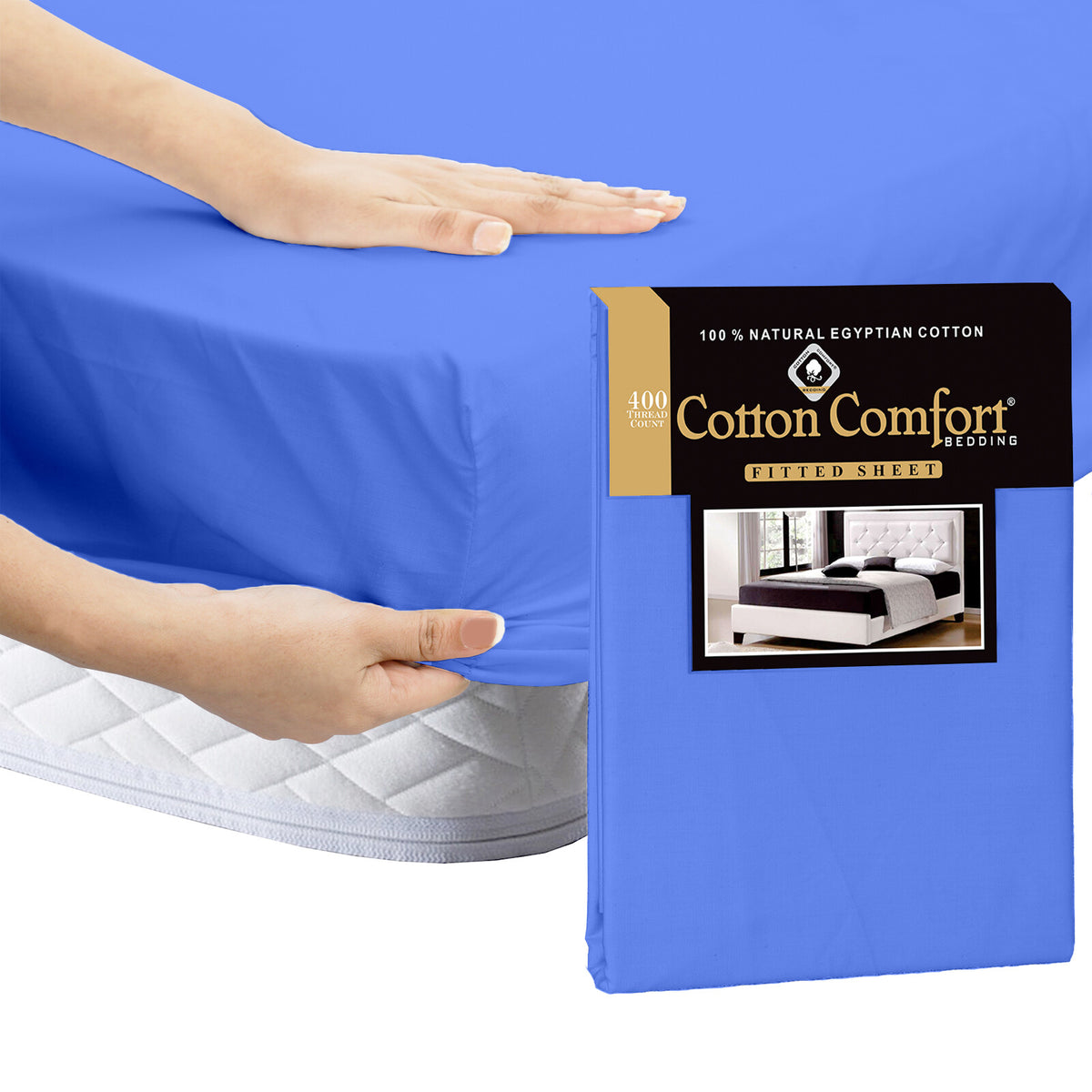 100% Egyptian Cotton 35Cm Extra Deep Fitted Sheet 400 TC 25Cm Bed Sheets UK Size