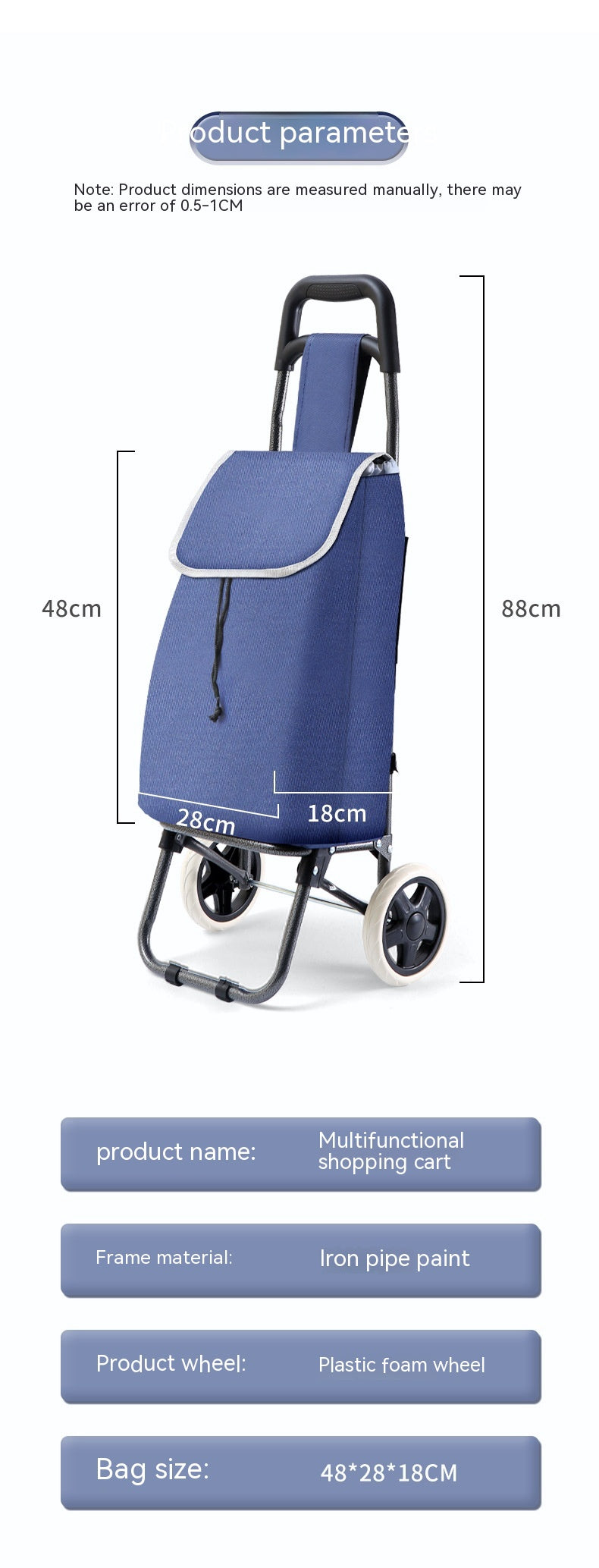 Foldable Shopping Trolley (“Your Arms Will Thank You” Cart)