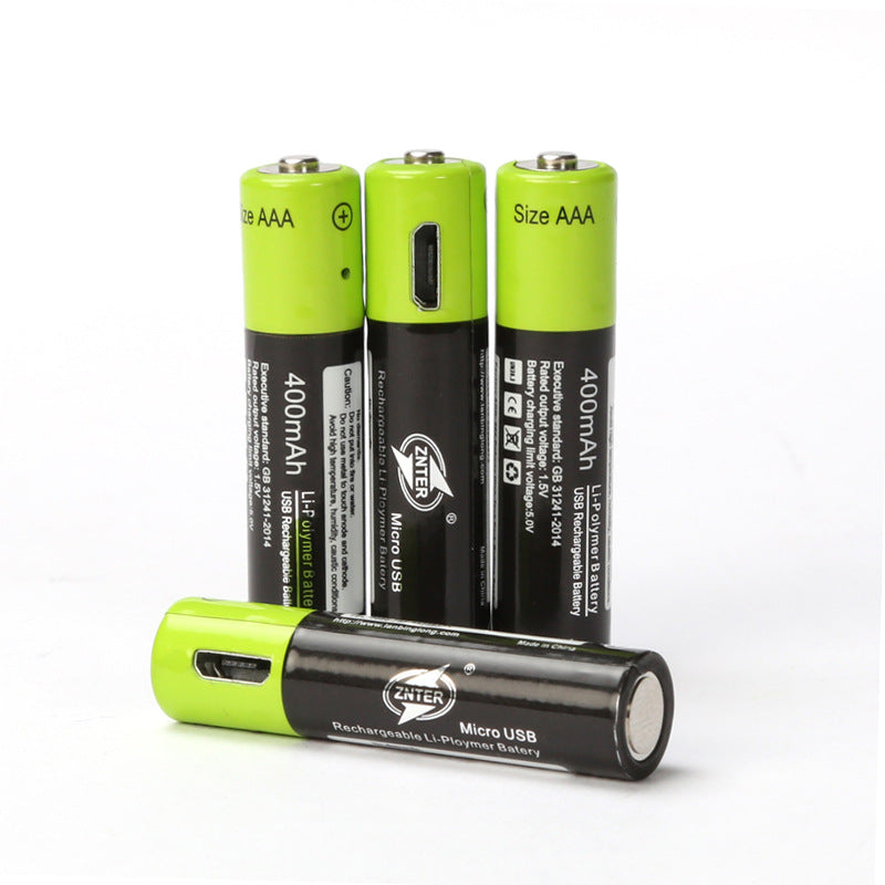 USB Rechargeable AAA Batteries – Pack of 4 (Charging Cable Included)