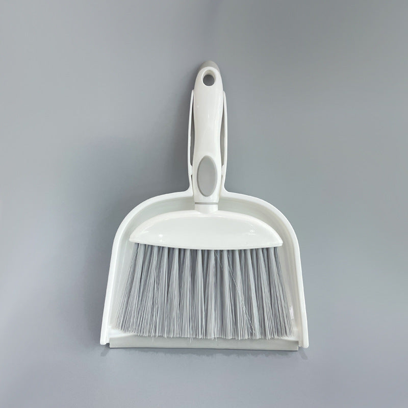 Plastic Dustpan and Brush Set - low, flat storage profile