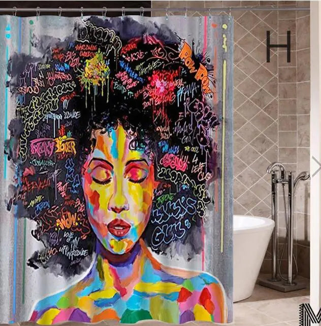 African-Inspired Shower Curtains