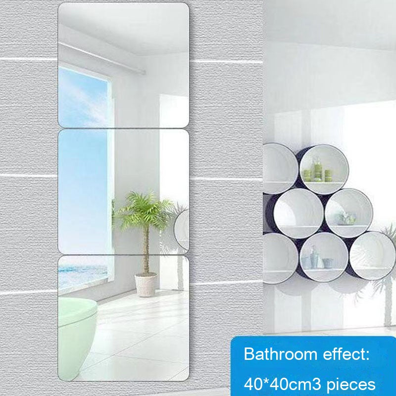 Acrylic Mirror Sticker Self-adhesive Soft Mirror x 4
