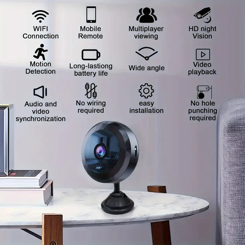 Wireless Mini WiFi Security Camera (HD 1080p)