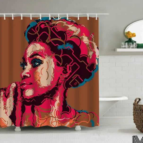 African-Inspired Shower Curtains