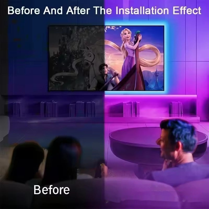 RGB LED Light Strip – Bluetooth App & Remote Control (USB 5V)