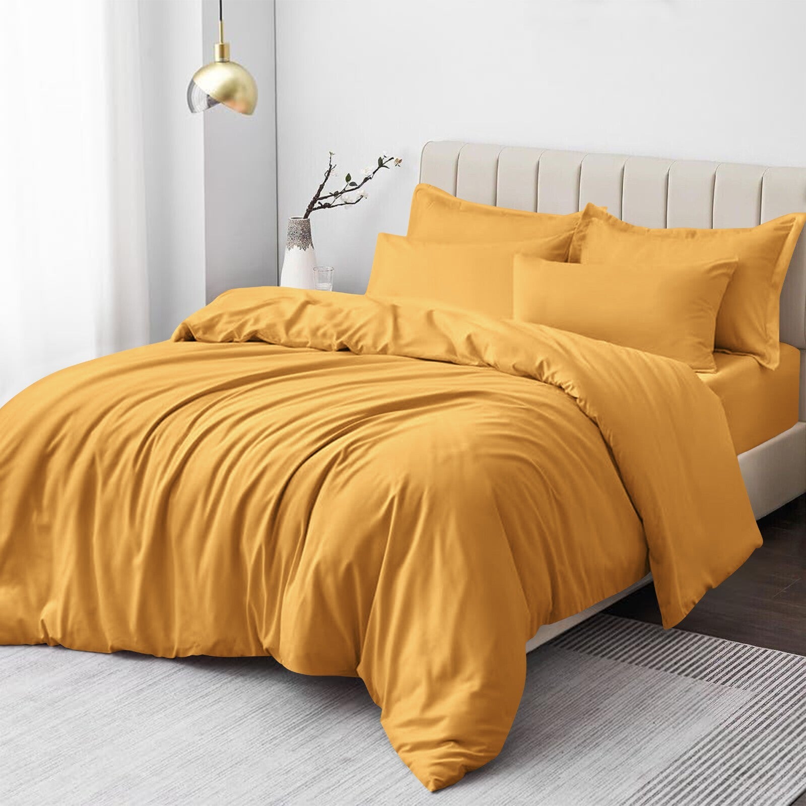 Plain Duvet Cover Luxury Reversible Quilt Cover Bedding Set Single Double King