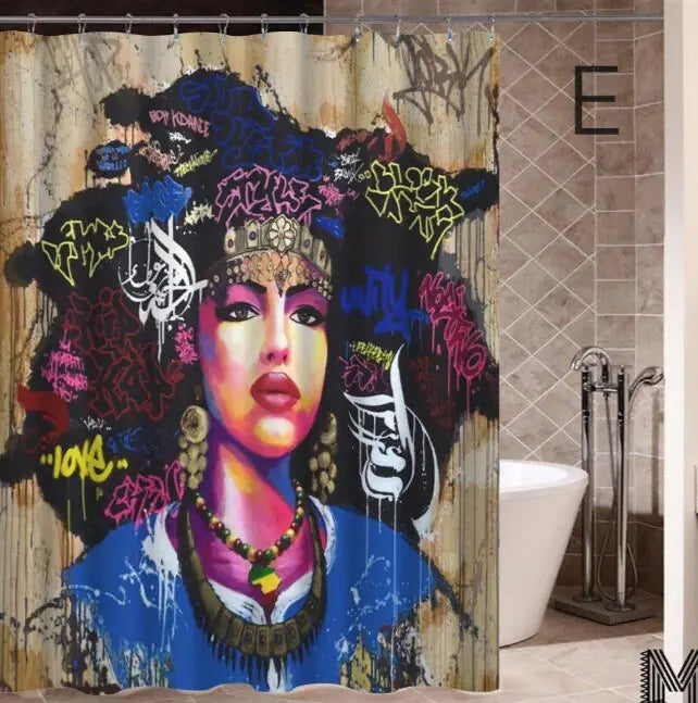 African-Inspired Shower Curtains