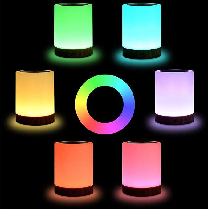 Wood Grain Touch Night Light (USB Rechargeable)