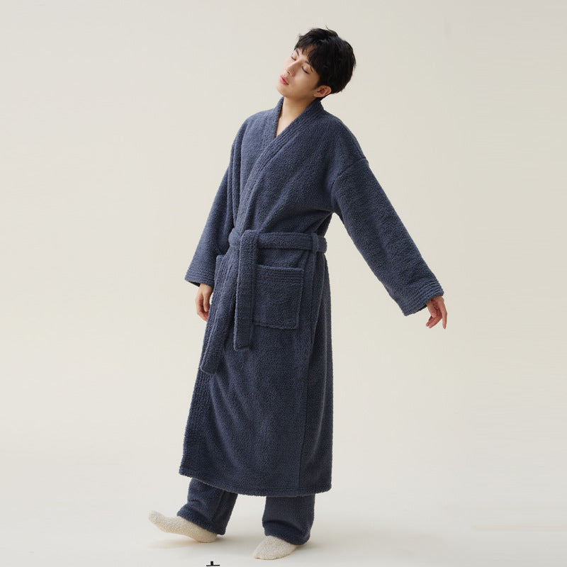 Coral Fleece Unisex Bathrobe