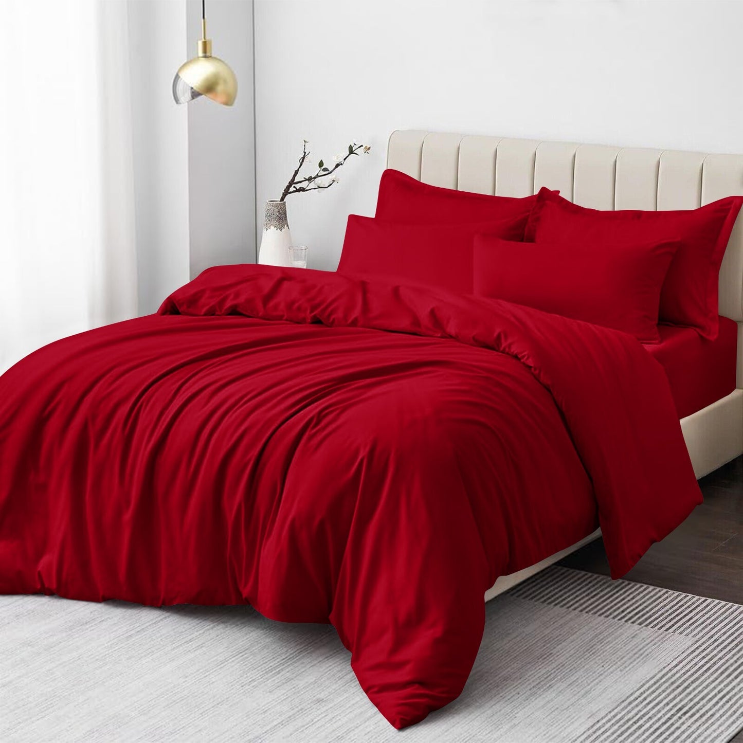 Plain Duvet Cover Luxury Reversible Quilt Cover Bedding Set Single Double King
