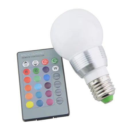 RGB Remote Control Colourful LED Light Bulb