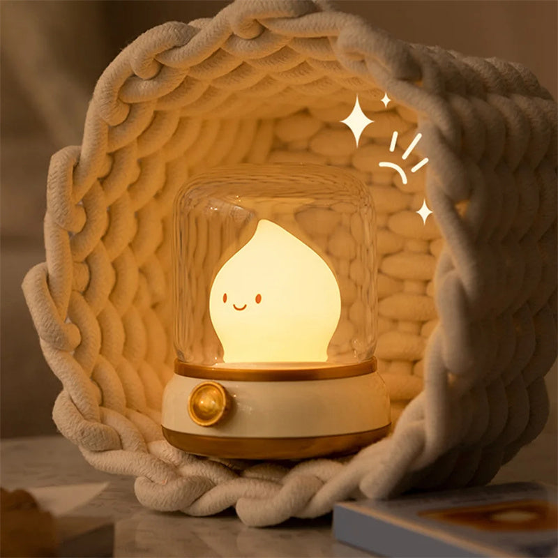 Retro Little Flame Night Lamp (LED. USB rechargable)