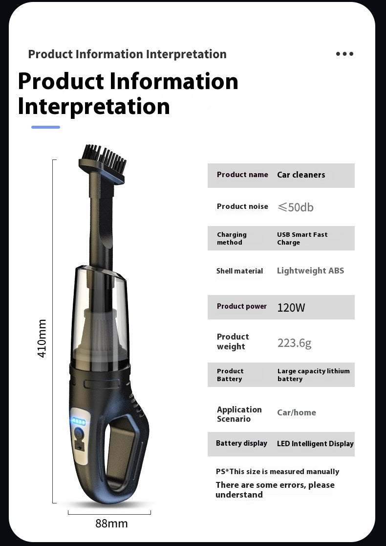 Handheld Vacuum Cleaner (USB Rechargeable)