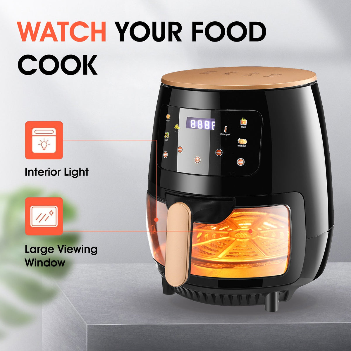 Air Fryer 6L Large Capacity Digital Touch Screen Mulitifunction Oil Free Frying