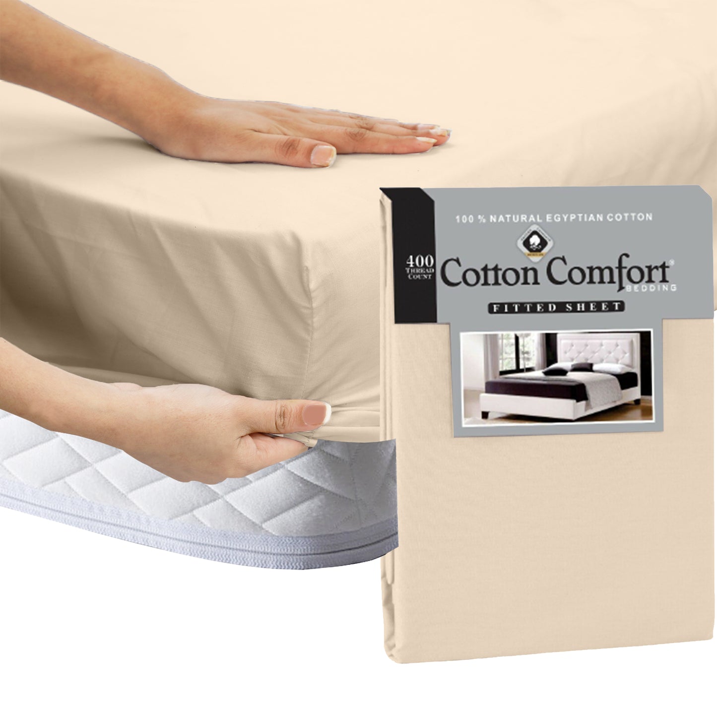 100% Egyptian Cotton 35Cm Extra Deep Fitted Sheet 400 TC 25Cm Bed Sheets UK Size