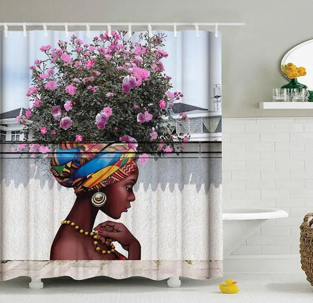 African-Inspired Shower Curtains