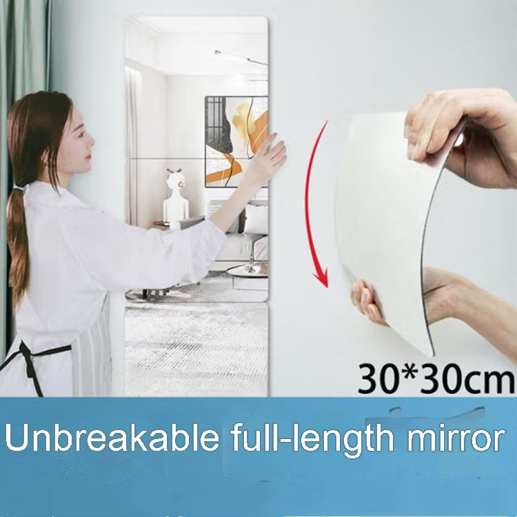 Acrylic Mirror Sticker Self-adhesive Soft Mirror x 4